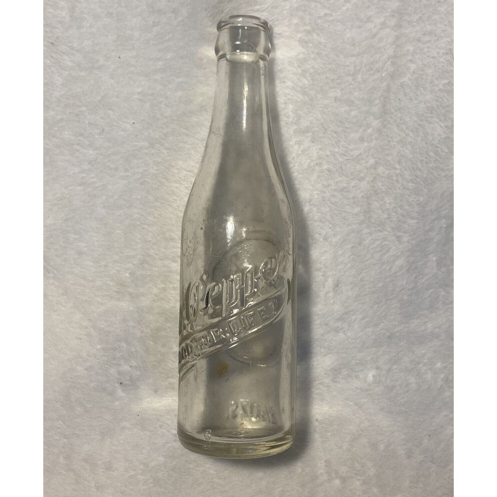 Dr. Pepper Good For Life Vintage Glass Bottle 6 1/2 Oz Etched Letter 10-2-4